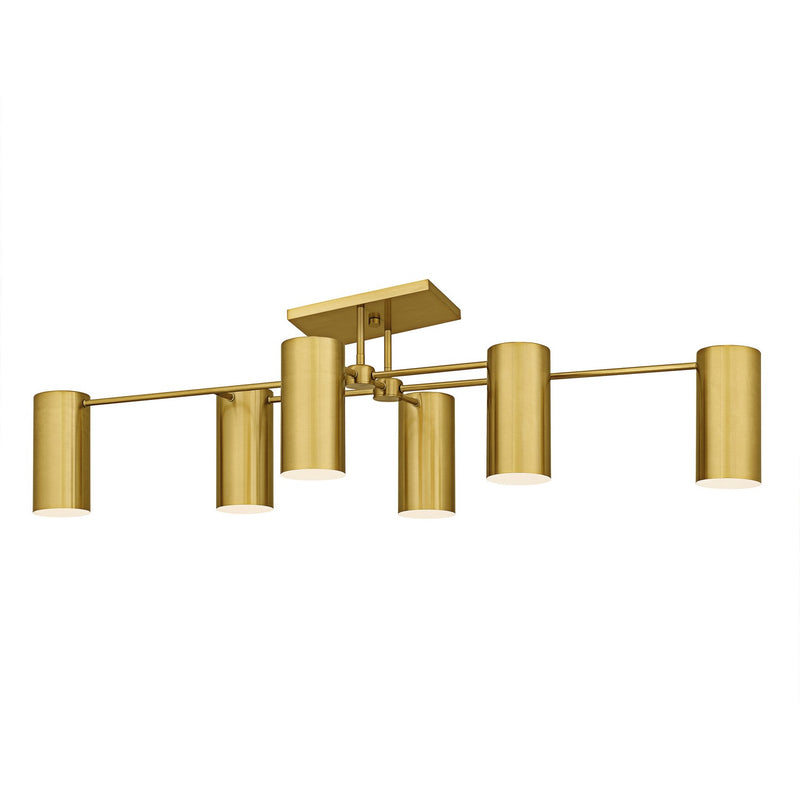Quoizel - FLD1750BRG - Six Light Semi-Flush Mount - Foreland - Brushed Gold