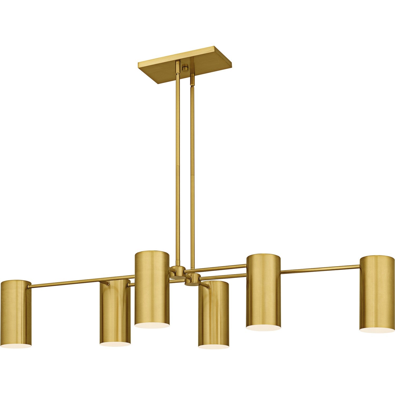 Quoizel - FLD650BRG - Six Light Linear Chandelier - Foreland - Brushed Gold