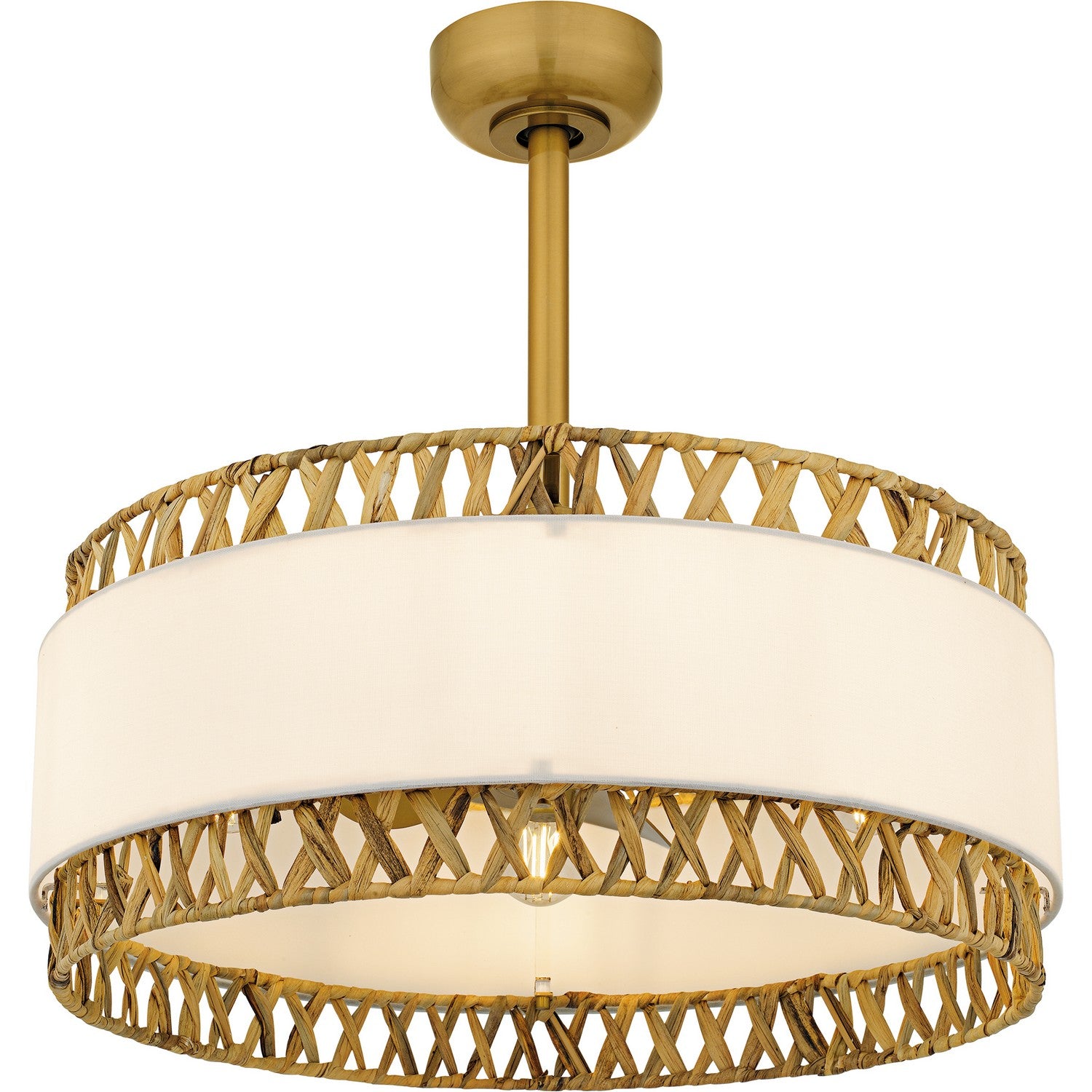 Quoizel - KAT3124BRG - Four Light Fan Light - Kate - Brushed Gold