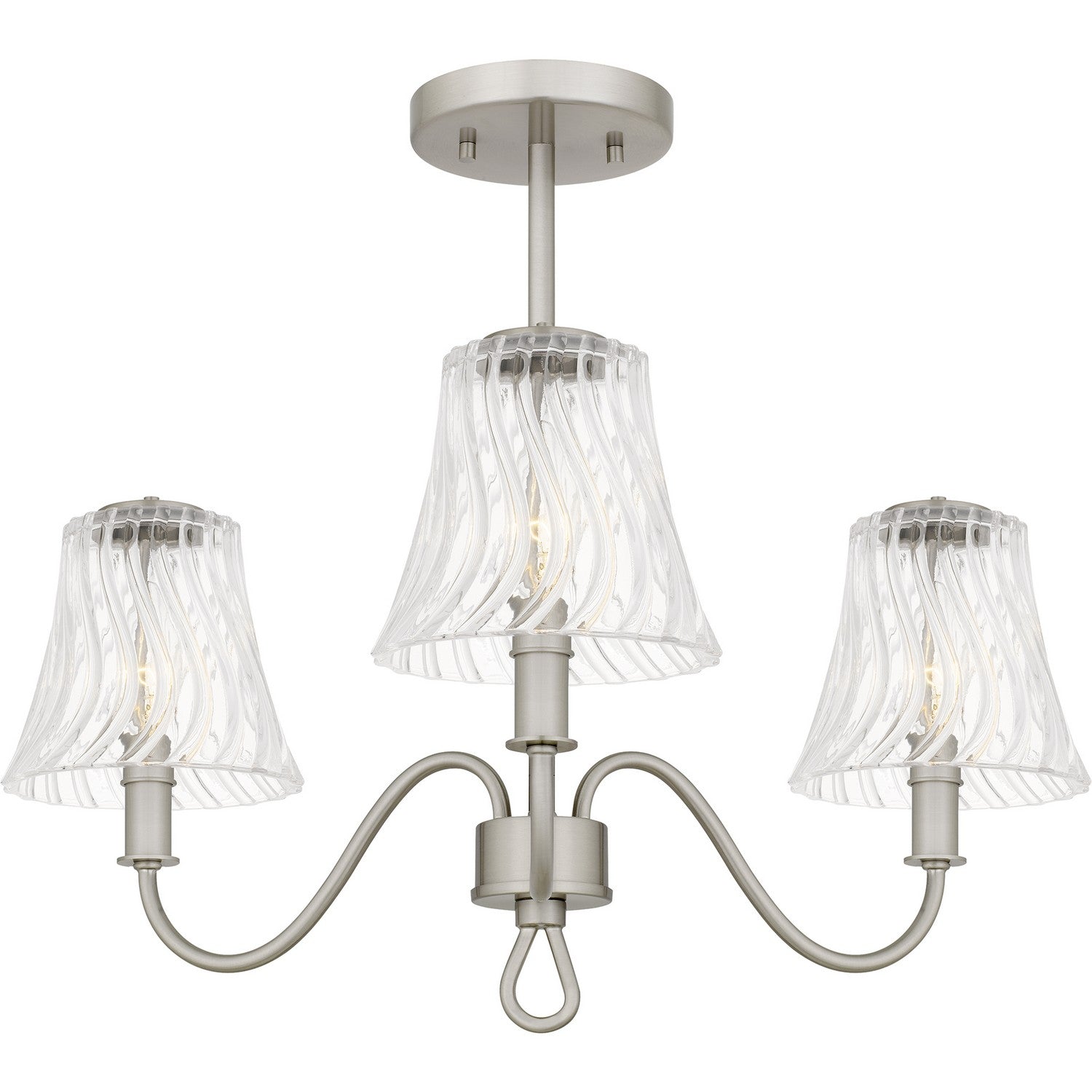 Quoizel - MCK1722BN - Three Light Semi-Flush Mount - McKinney - Brushed Nickel