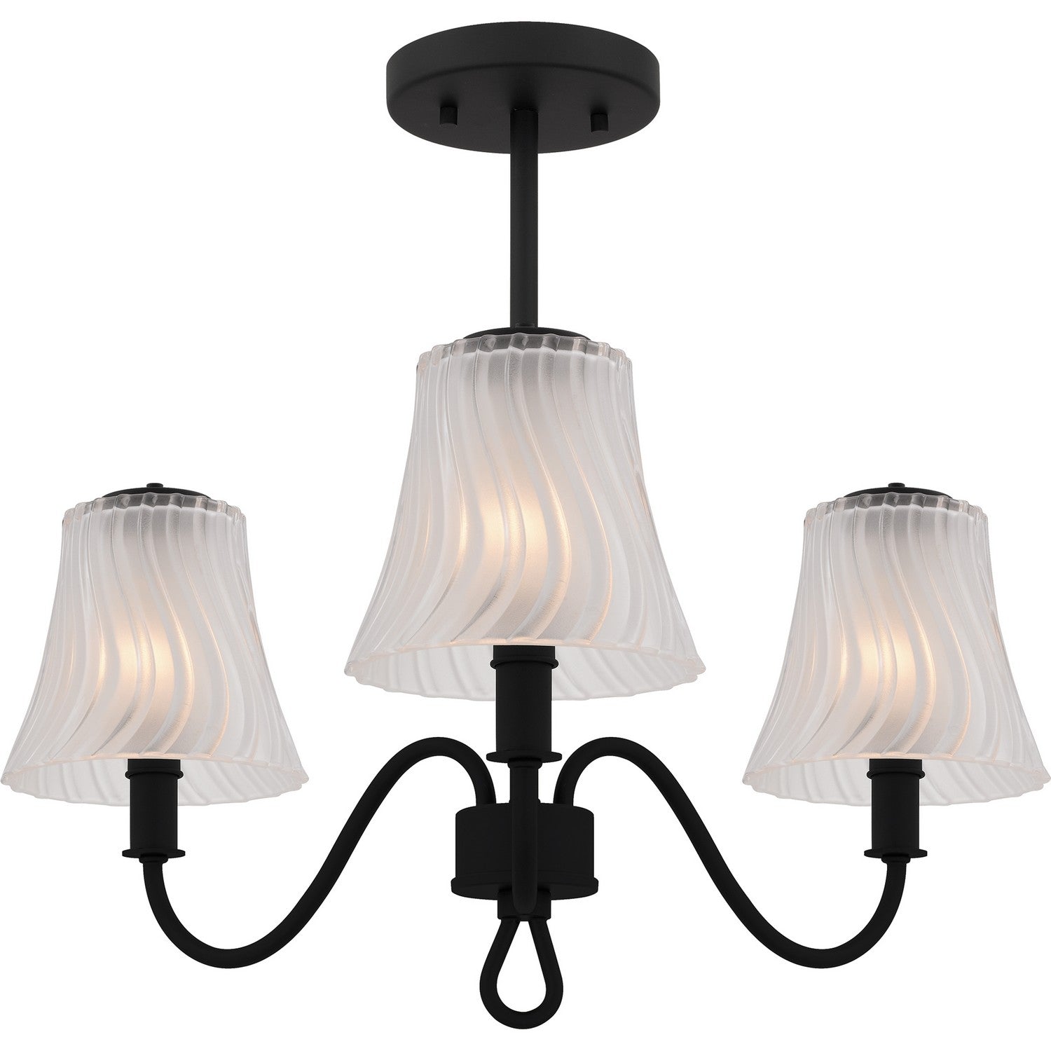 Quoizel - MCK1722MBK - Three Light Semi-Flush Mount - McKinney - Matte Black