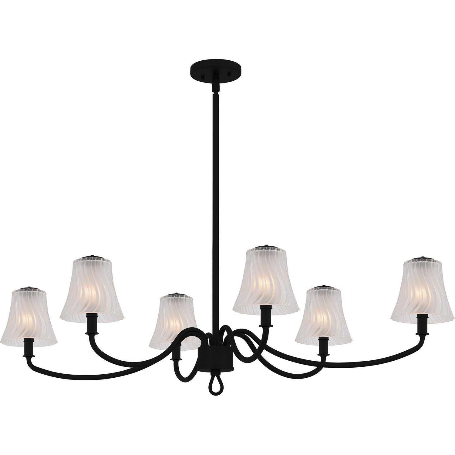 Quoizel - MCK644MBK - Six Light Linear Chandelier - McKinney - Matte Black