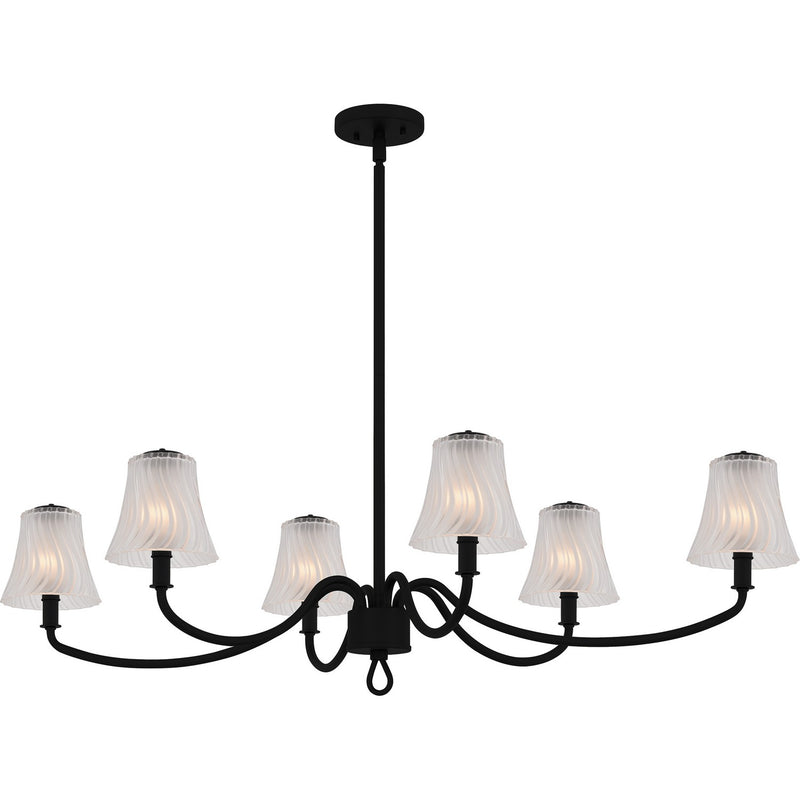 Quoizel - MCK644MBK - Six Light Linear Chandelier - McKinney - Matte Black