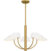 Quoizel - PNY5028BRG - Five Light Chandelier - Penley - Brushed Gold