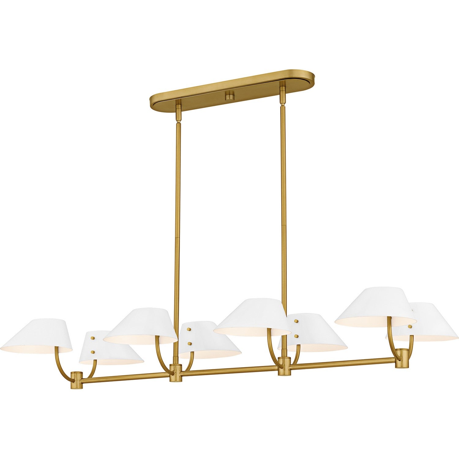 Quoizel - PNY842BRG - Eight Light Linear Chandelier - Penley - Brushed Gold