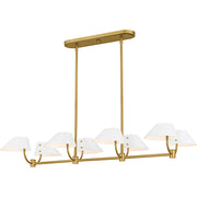 Quoizel - PNY842BRG - Eight Light Linear Chandelier - Penley - Brushed Gold