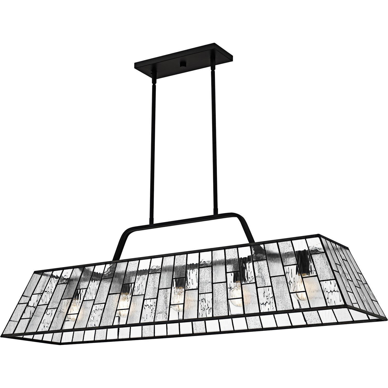 Quoizel - QLC6176MBK - Five Light Linear Chandelier - Quoizel Linear Chandelier - Matte Black