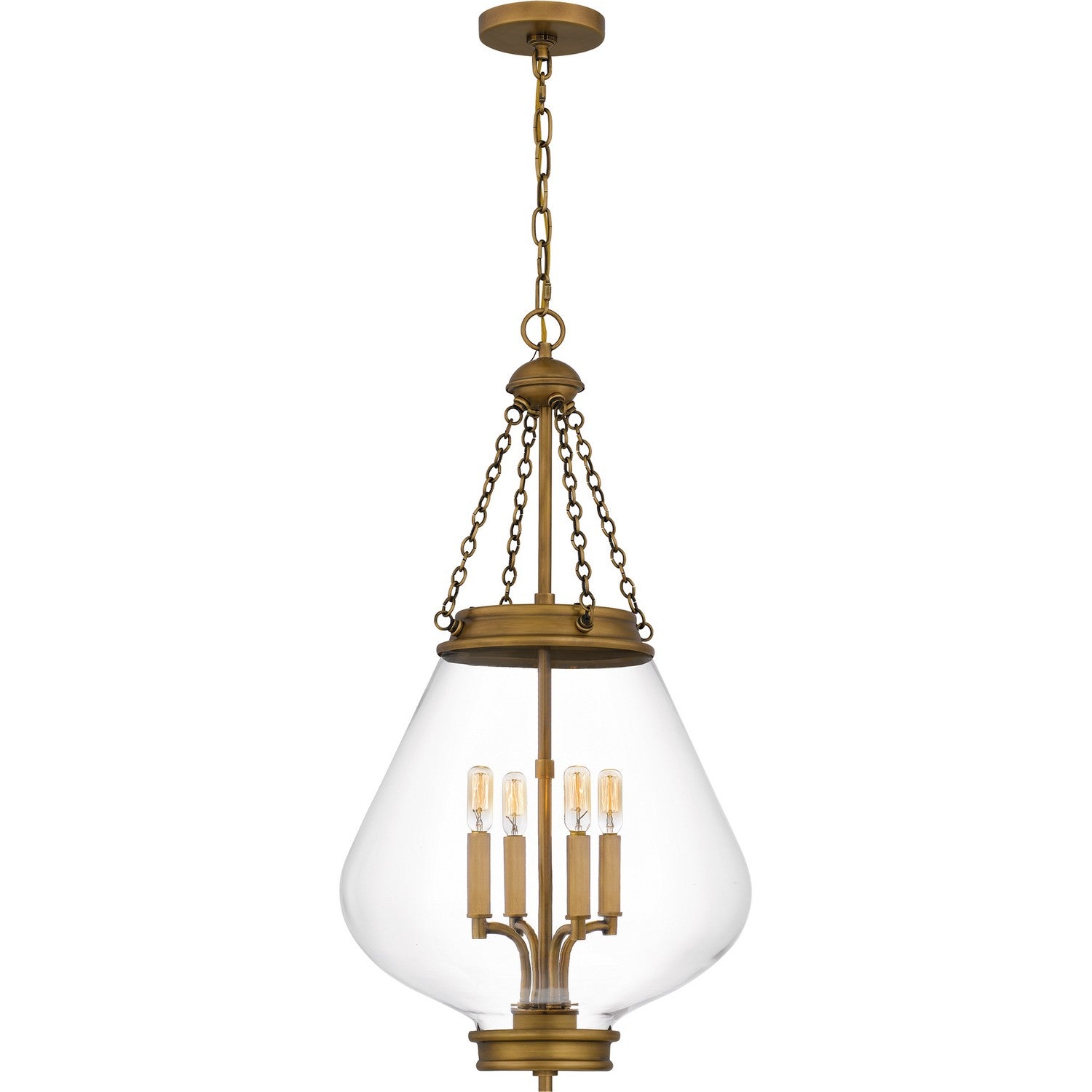 Quoizel - QP6803WS - Four Light Pendant - Quoizel Pendant - Weathered Brass
