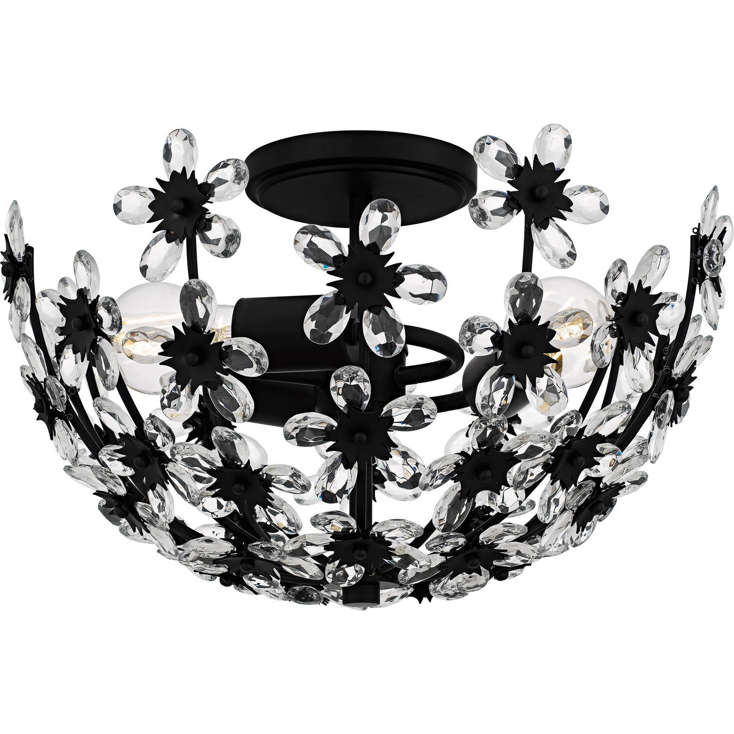 Quoizel - QSF6783MBK - Three Light Semi-Flush Mount - Quoizel Semi-Flush Mount - Matte Black