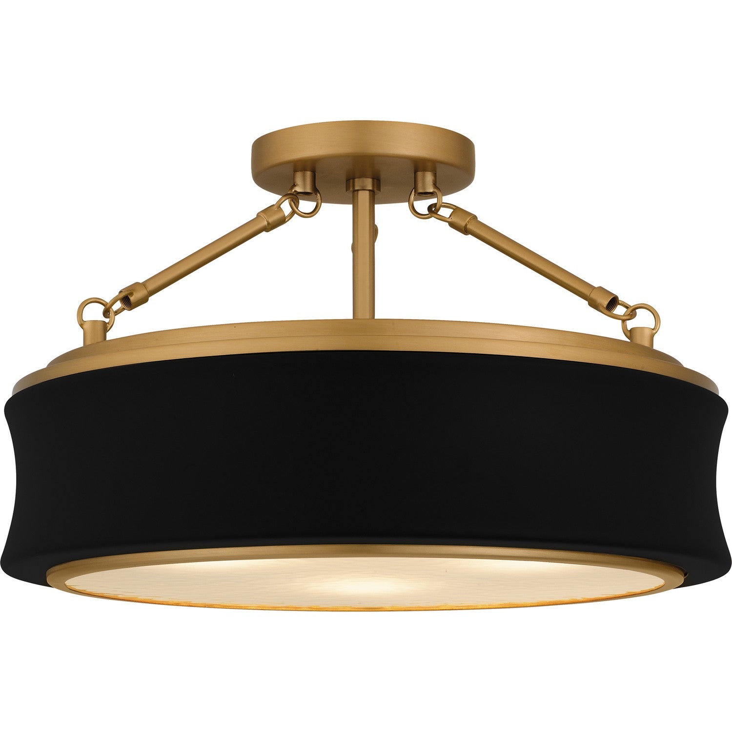 Quoizel - QSF6801MBK - Three Light Semi-Flush Mount - Quoizel Semi-Flush Mount - Matte Black
