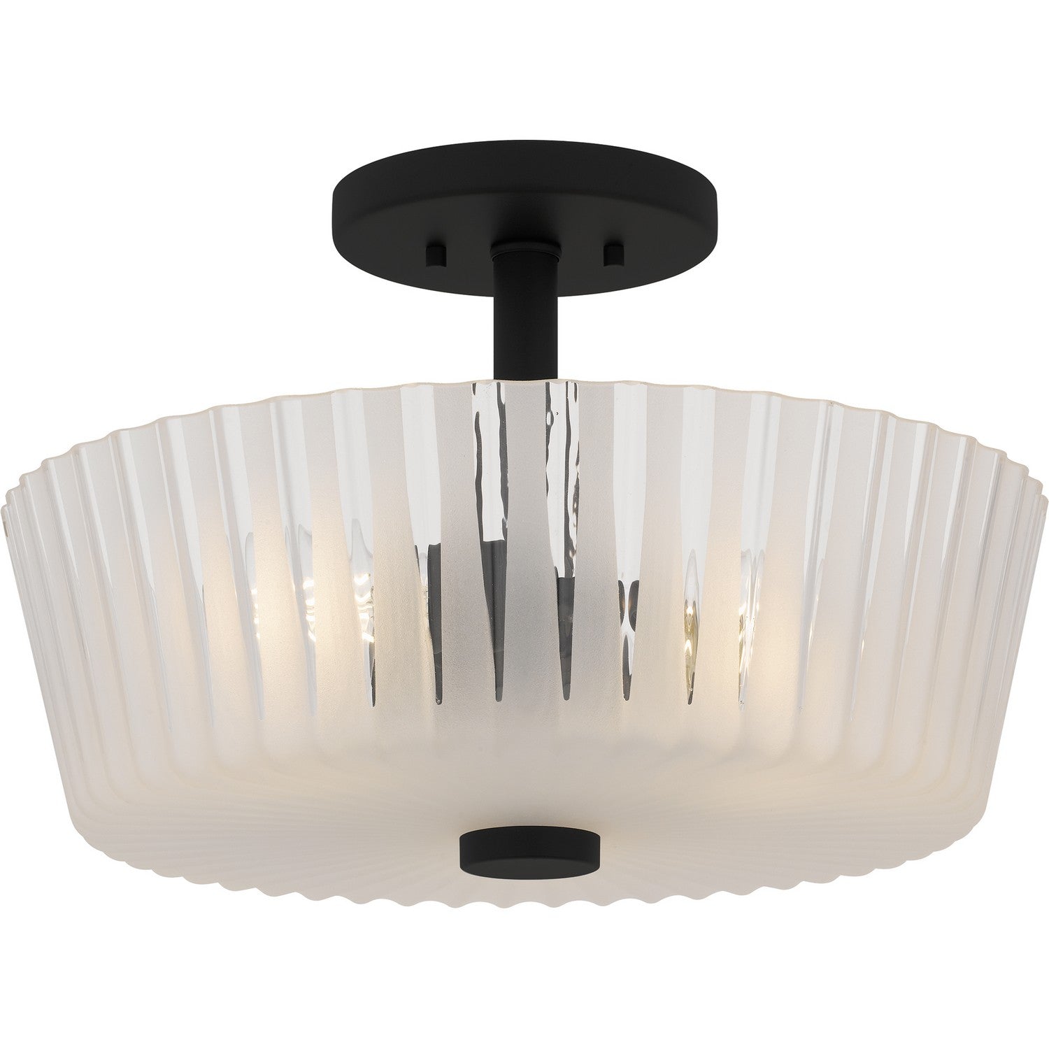 Quoizel - RAY1716MBK - Three Light Semi-Flush Mount - Gray - Matte Black