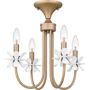 Quoizel - REY1716BGD - Four Light Semi-Flush Mount - Remy - Bronze Gold