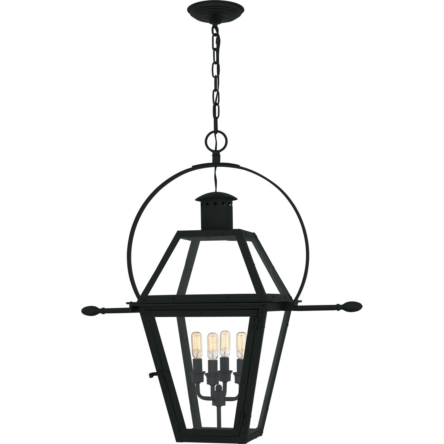 Quoizel - RO1914EK - Four Light Outdoor Hanging Lantern - Rue De Royal - Earth Black