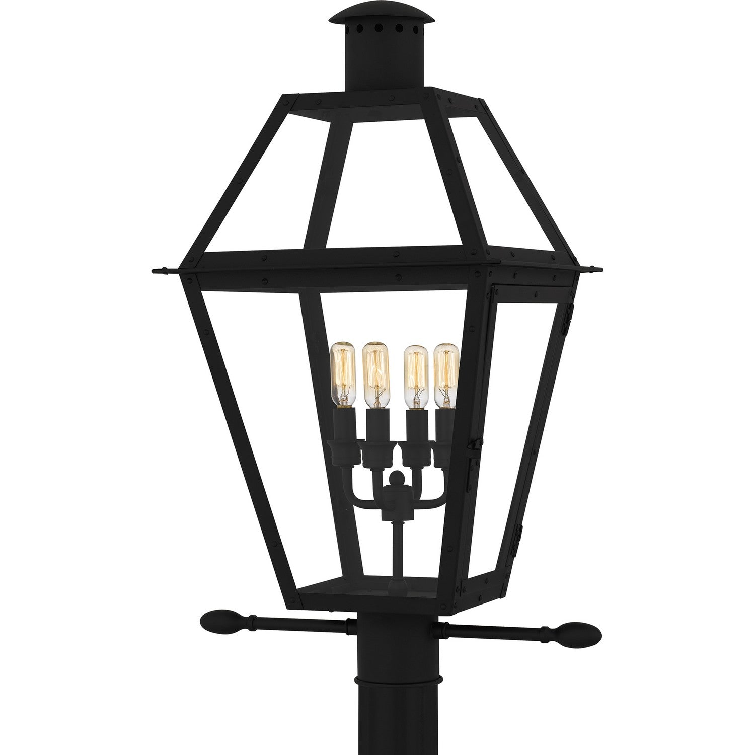 Quoizel - RO9014EK - Four Light Outdoor Post Lantern - Rue De Royal - Earth Black