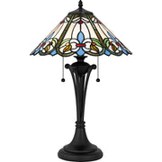 Quoizel - TF6764MBK - Two Light Table Lamp - Tiffany - Matte Black