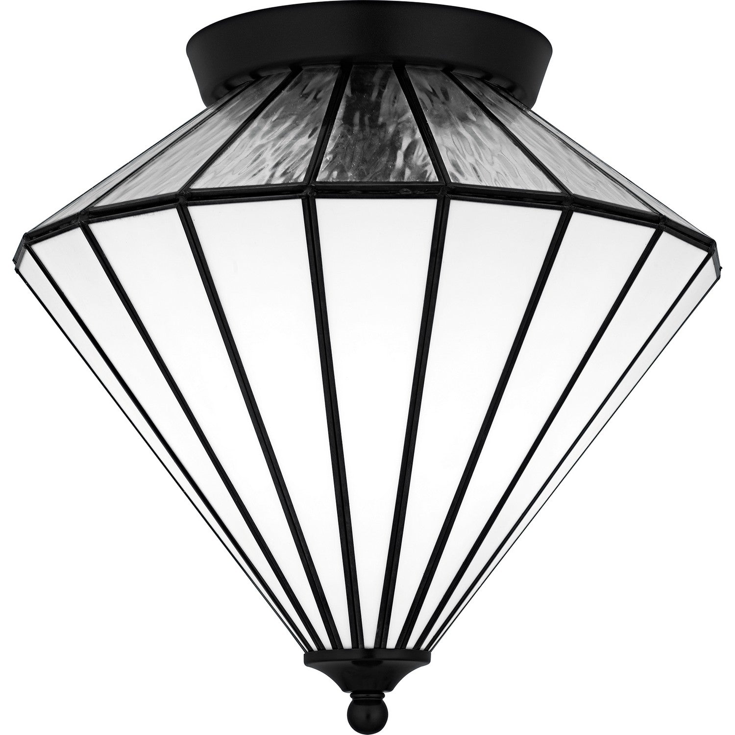 Quoizel - TF6812MBK - Three Light Flush Mount - Tiffany - Matte Black
