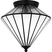 Quoizel - TF6812MBK - Three Light Flush Mount - Tiffany - Matte Black