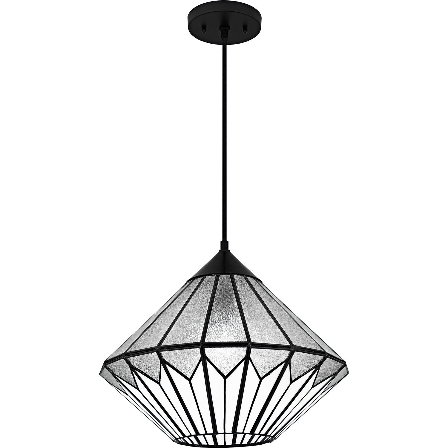 Quoizel - TF6813MBK - One Light Pendant - Tiffany - Matte Black