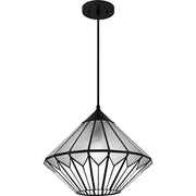 Quoizel - TF6813MBK - One Light Pendant - Tiffany - Matte Black
