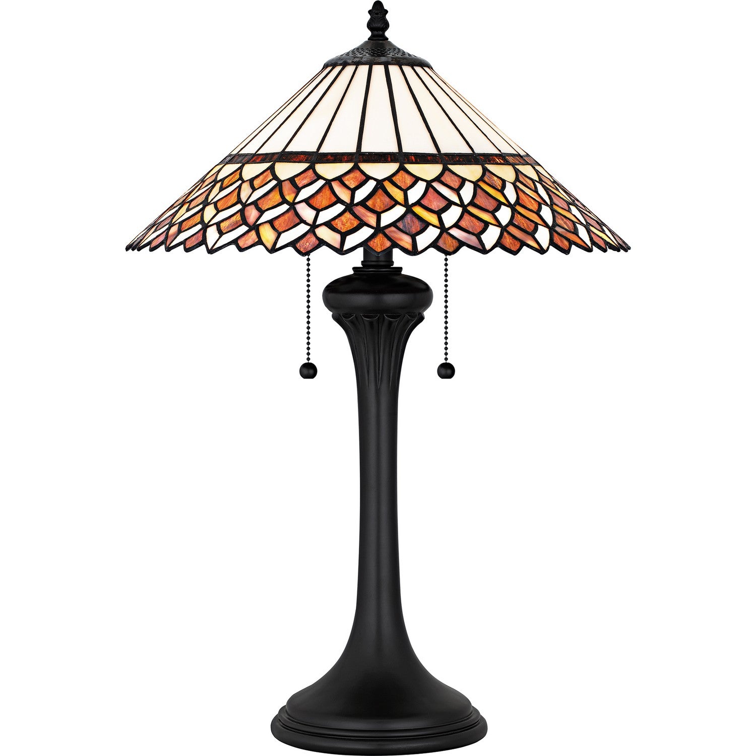 Quoizel - TF6815MBK - Two Light Table Lamp - Tiffany - Matte Black