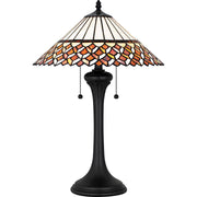 Quoizel - TF6815MBK - Two Light Table Lamp - Tiffany - Matte Black