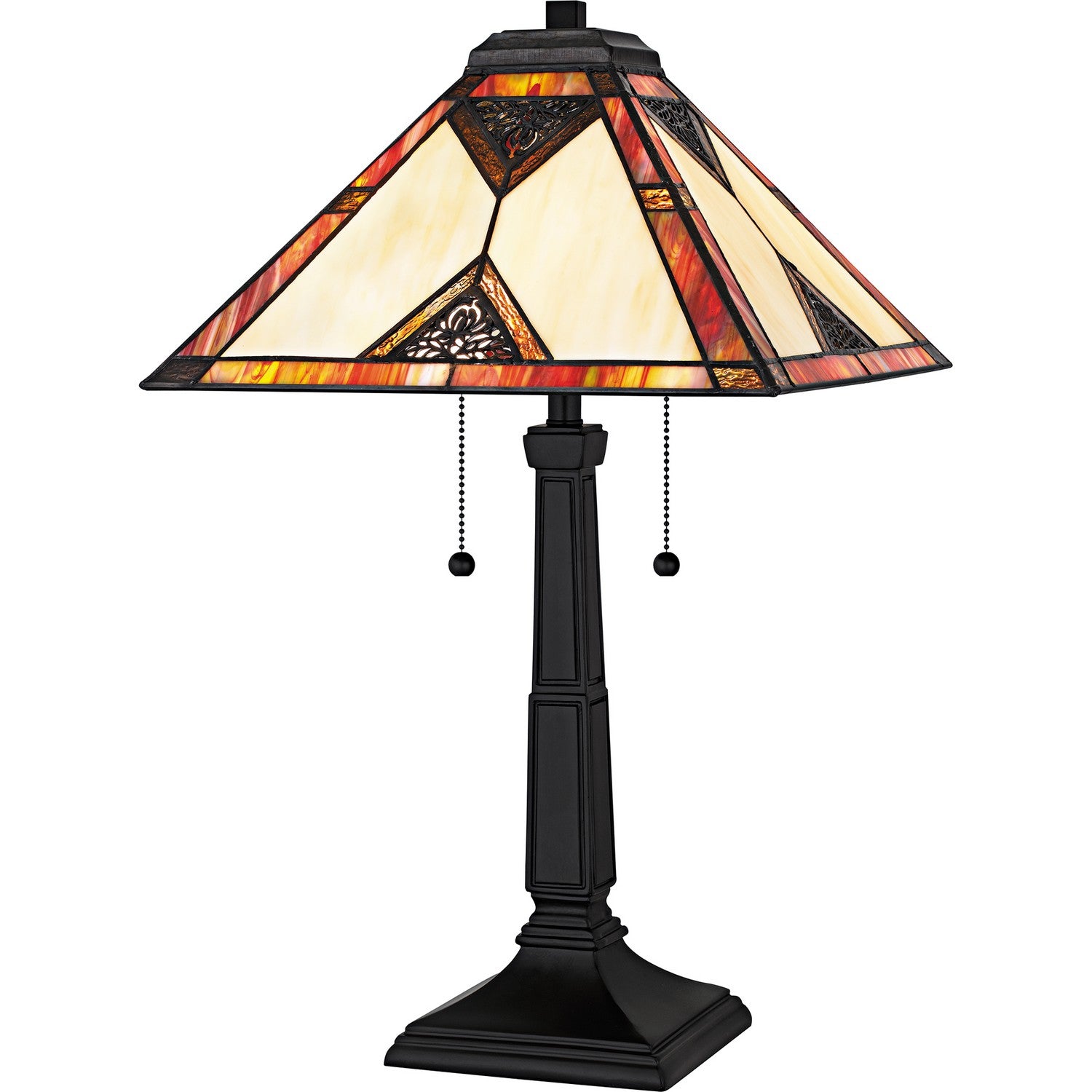 Quoizel - TF6816MBK - Two Light Table Lamp - Tiffany - Matte Black