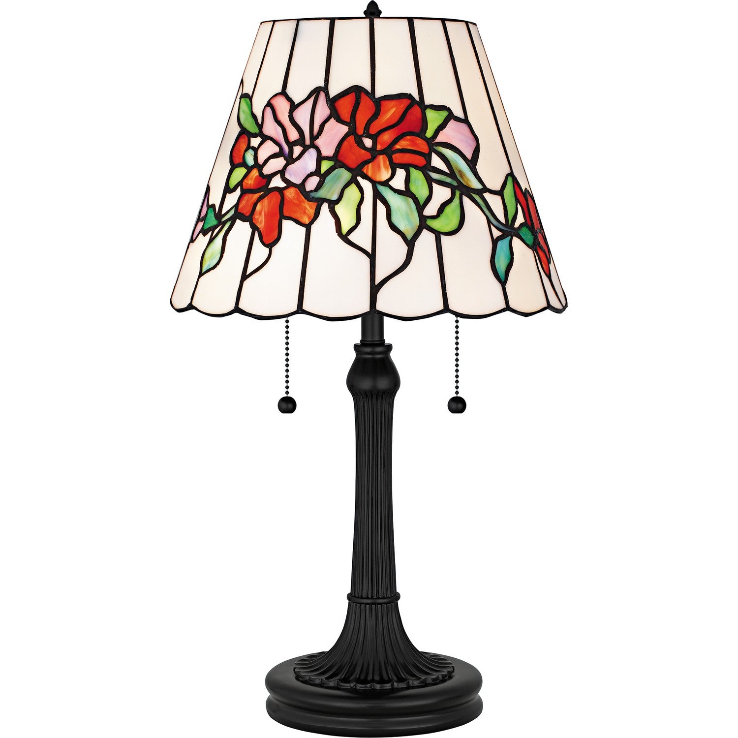 Quoizel - TF6817MBK - Two Light Table Lamp - Tiffany - Matte Black