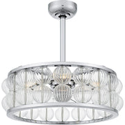 Quoizel - TRK3123C - Four Light Fan Light - Terrarock - Polished Chrome