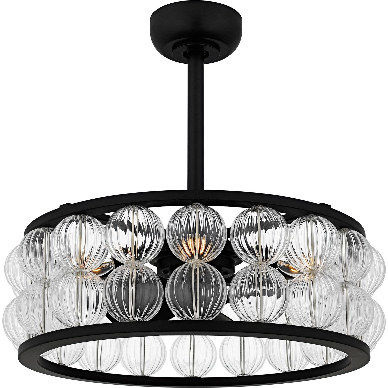 Quoizel - TRK3123MBK - Four Light Fan Light - Terrarock - Matte Black