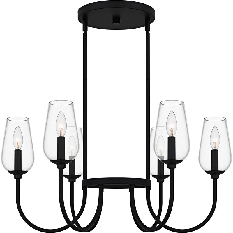 Quoizel - VSC5028MBK - Six Light Chandelier - Viscount - Matte Black