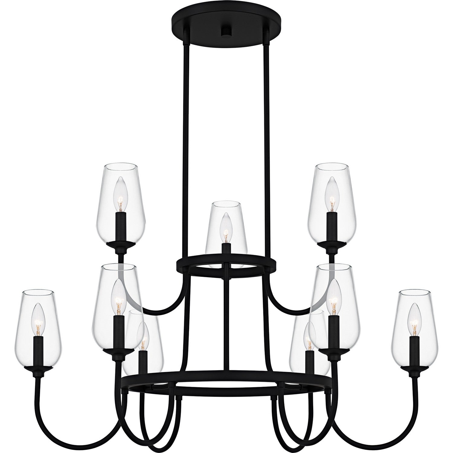 Quoizel - VSC5036MBK - Nine Light Chandelier - Viscount - Matte Black
