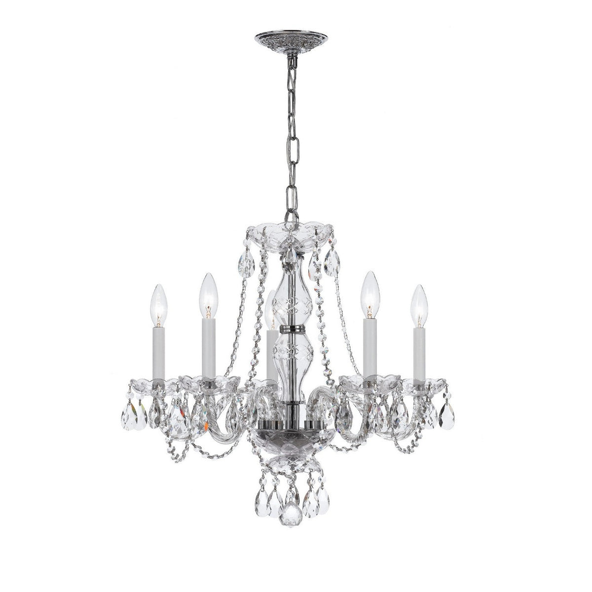 Crystorama - 5085-CH-CL-I - Five Light Chandelier - Traditional Crystal - Polished Chrome