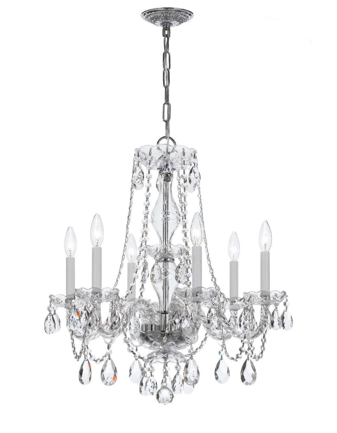 Crystorama - 5086-CH-CL-I - Six Light Chandelier - Traditional Crystal - Polished Chrome