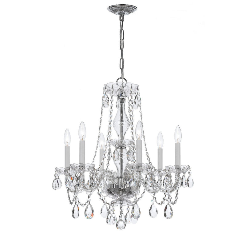 Crystorama - 5086-CH-CL-I - Six Light Chandelier - Traditional Crystal - Polished Chrome