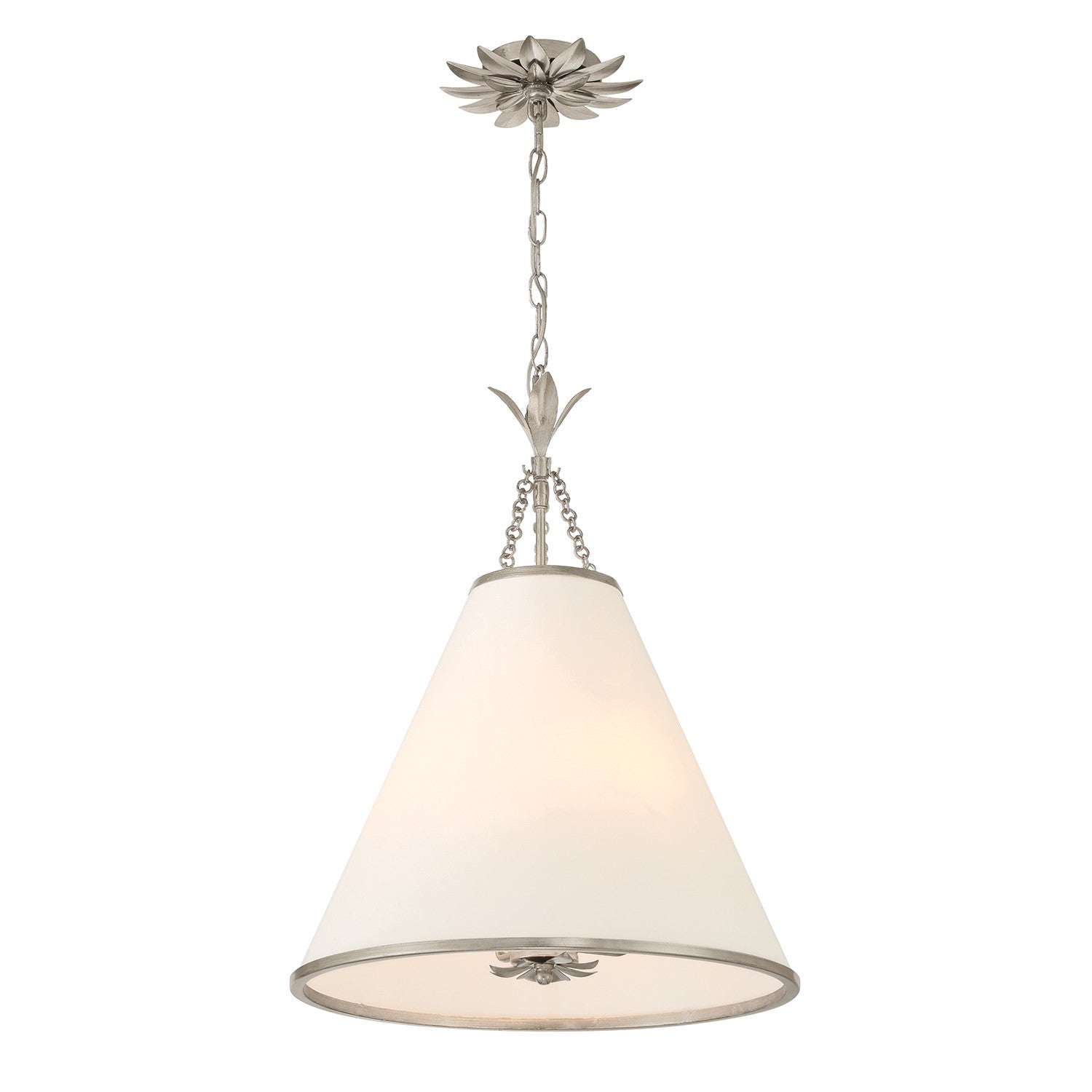 Crystorama - 564-SA - Four Light Pendant - Broche - Antique Silver