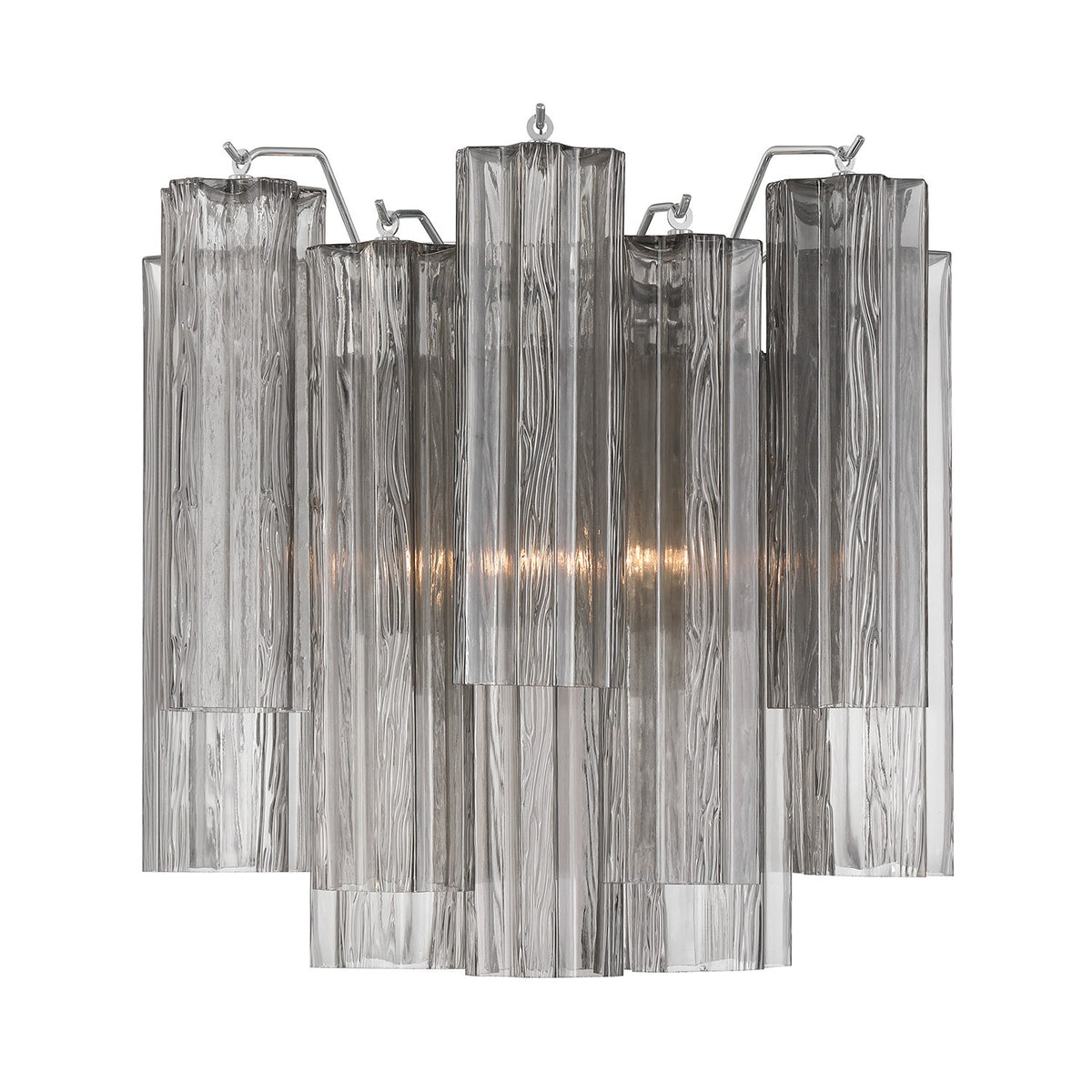 Crystorama - ADD-303-CH-SM - Two Light Wall Sconce - Addis - Polished Chrome