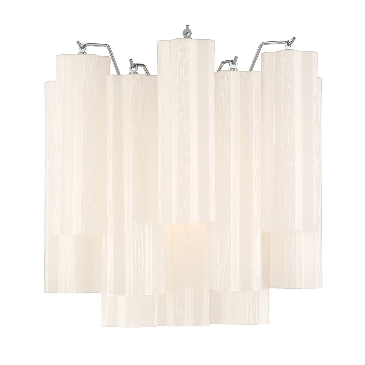 Crystorama - ADD-303-CH-WH - Two Light Wall Sconce - Addis - Polished Chrome