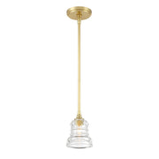 Crystorama - GRG-1040-AG - One Light Mini Pendant - Gregory - Aged Brass