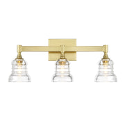 Crystorama - GRG-1043-AG - Three Light Bath - Gregory - Aged Brass
