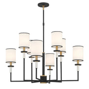 Crystorama - HAT-478-BF-VG - Eight Light Chandelier - Hatfield - Black Forged + Vibrant Gold