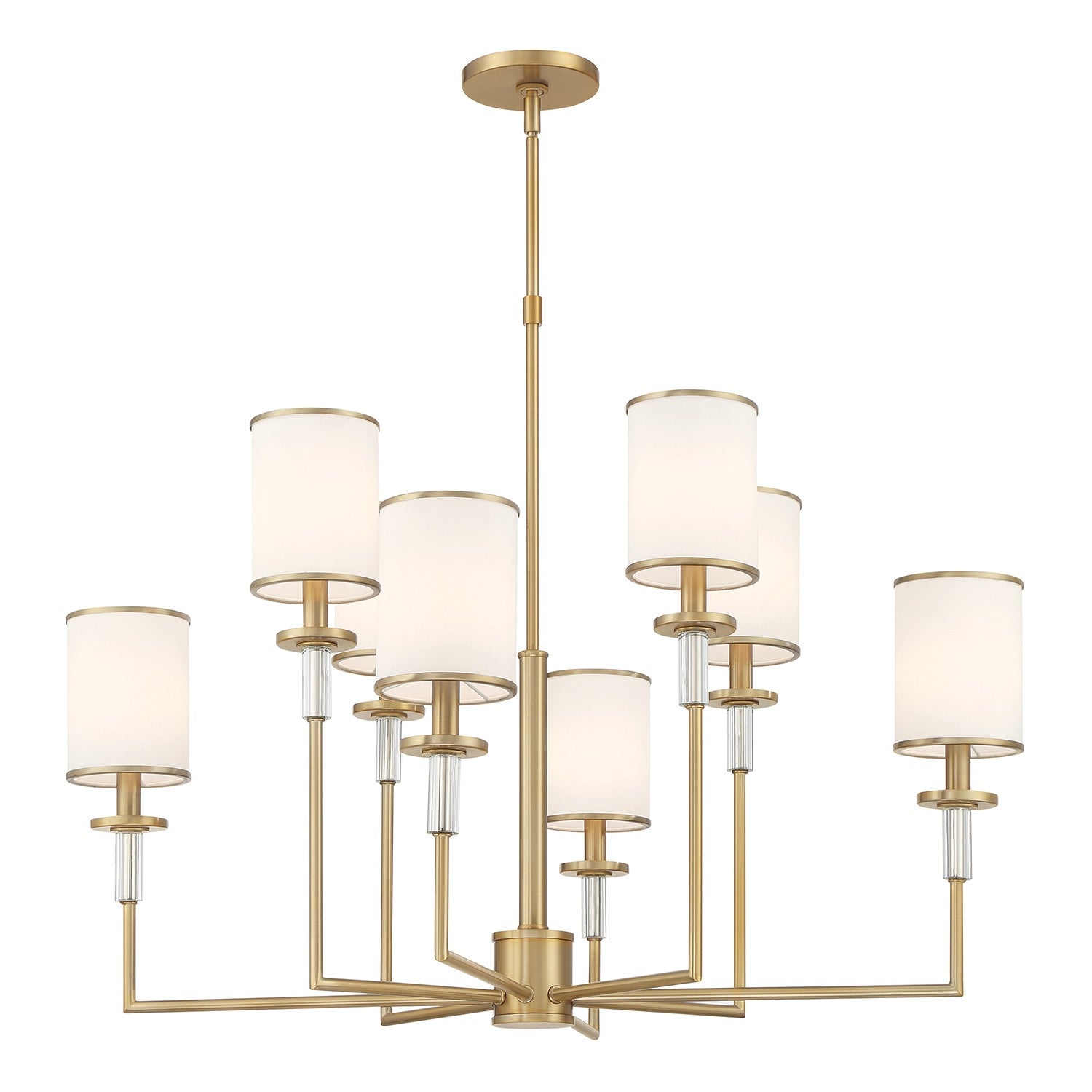 Crystorama - HAT-478-VG - Eight Light Chandelier - Hatfield - Vibrant Gold