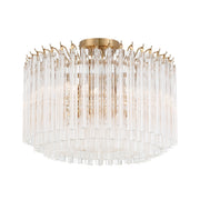 Crystorama - LOF-5005-AG_CEILING - Five Light Semi Flush Mount - Lofton - Aged Brass