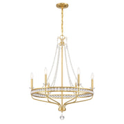 Crystorama - SEV-1806-AG - Six Light Chandelier - Seville - Aged Brass
