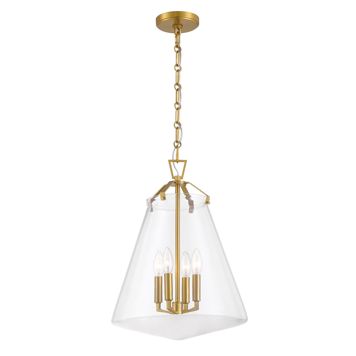 Crystorama - VSS-7015-LG - Four Light Pendant - Voss - Luxe Gold