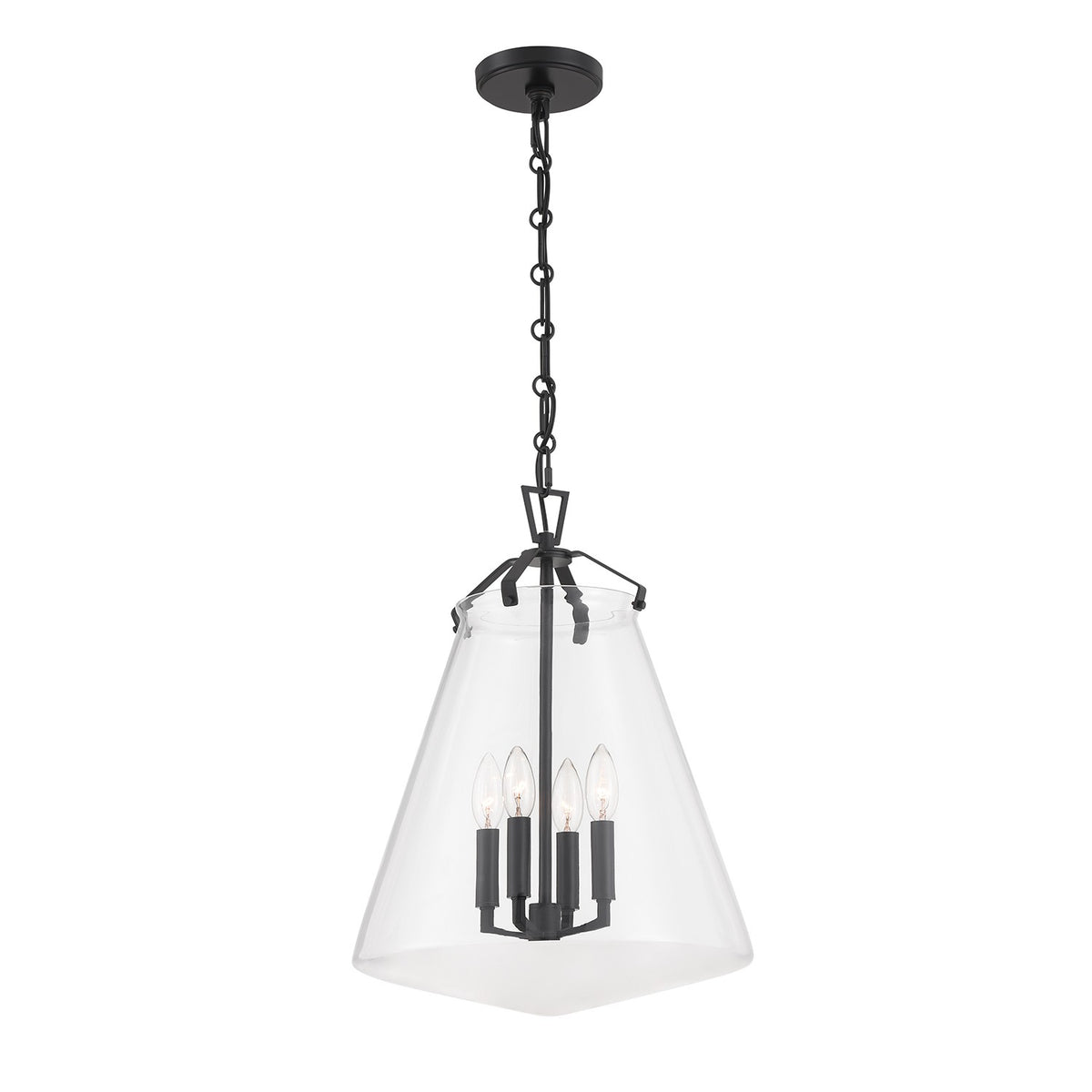 Crystorama - VSS-7015-MK - Four Light Pendant - Voss - Matte Black