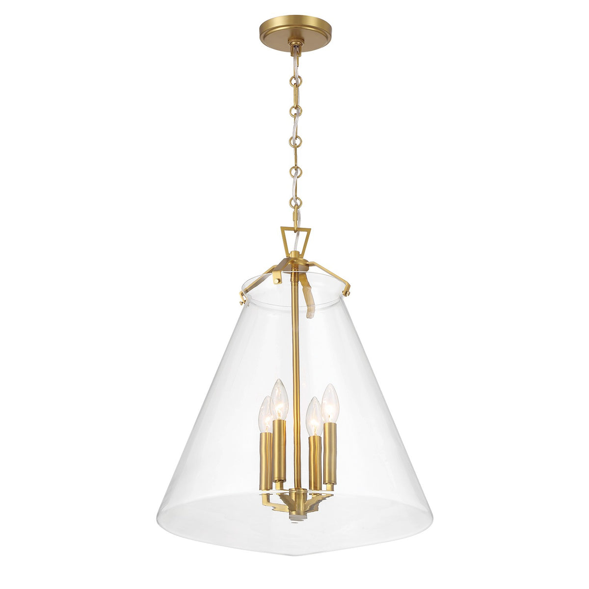 Crystorama - VSS-7018-LG - Four Light Pendant - Voss - Luxe Gold