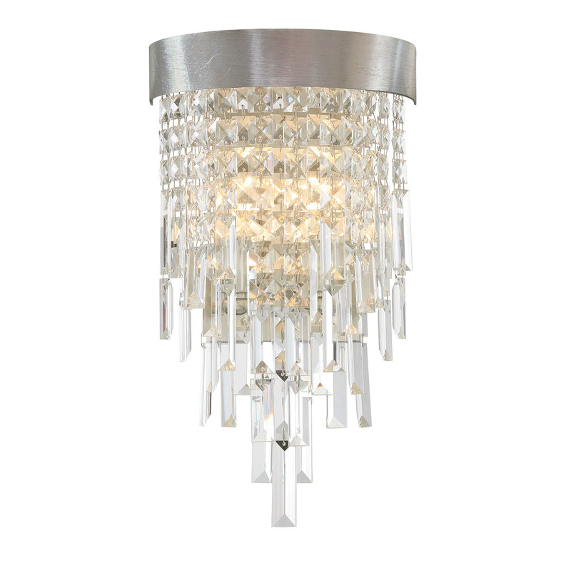 Crystorama - WIN-212-SA-CL-MWP - Two Light Wall Sconce - Winfield - Antique Silver