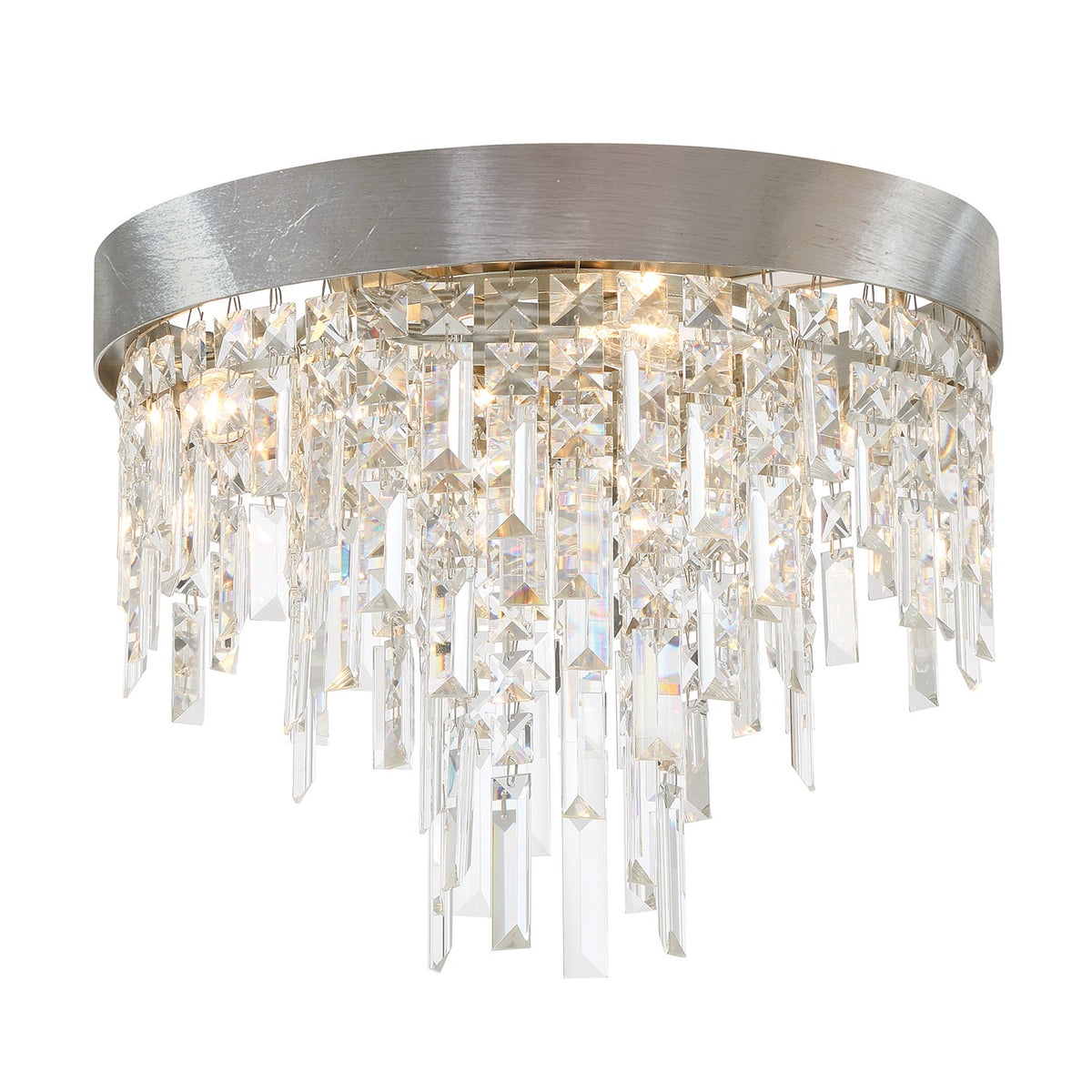 Crystorama - WIN-213-SA-CL-MWP - Four Light Flush Mount - Winfield - Antique Silver