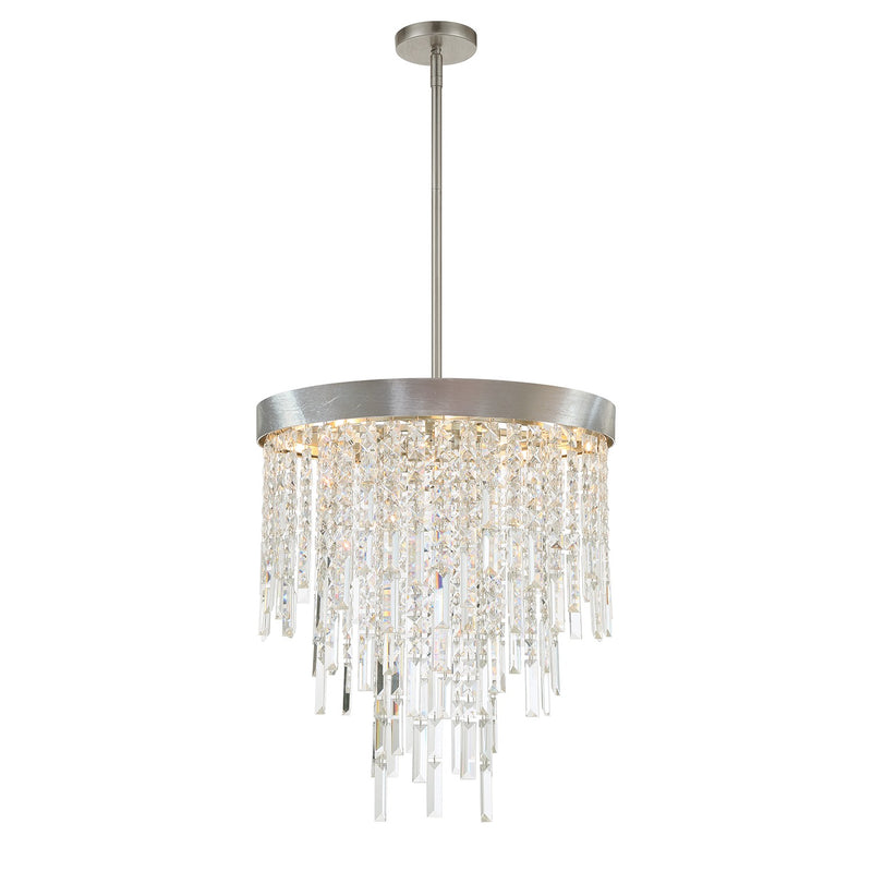 Crystorama - WIN-215-SA-CL-MWP - Five Light Chandelier - Winfield - Antique Silver