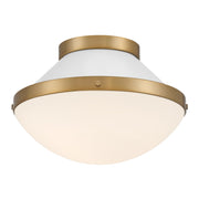 Crystorama - XAN-8001-VG-WH - One Light Flush Mount - Xander - Vibrant Gold